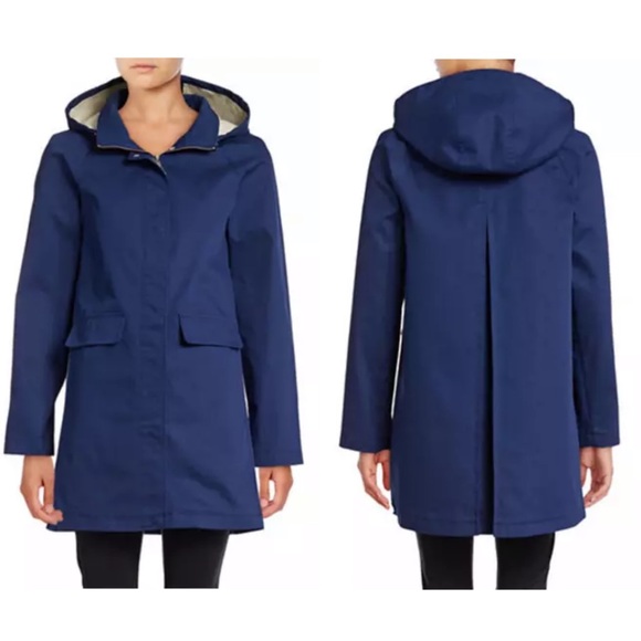 Kate Spade Coat Navy Blue Hood Zipper size Small - Picture 8 of 8